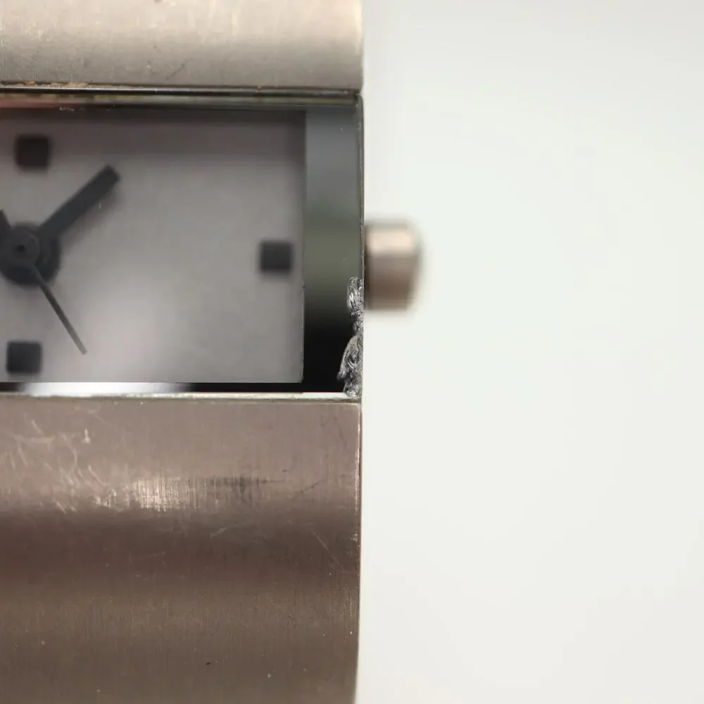 Boccia Titanium Swiss Womens Rectangle 23mm Watch Translucent Pink w New Battery